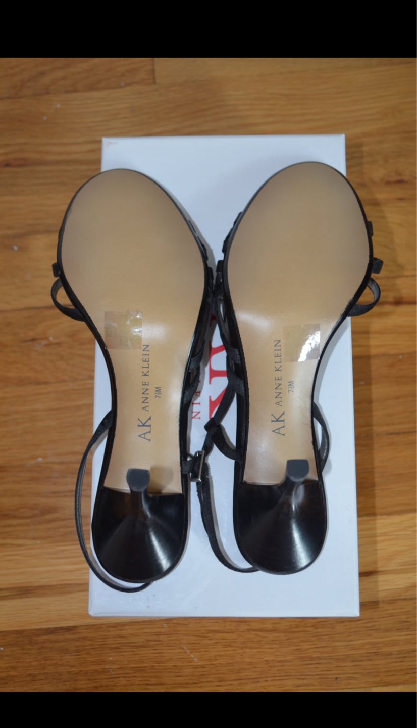 Anne Klein Black Strappy Heels NEW - photo 2