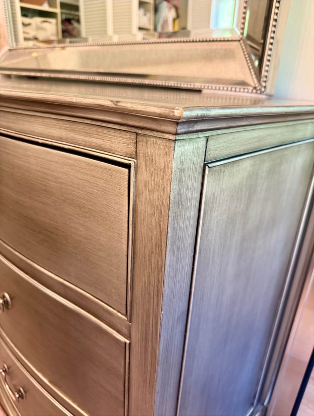 Metallic Dresser with Matching Mirror - photo 5