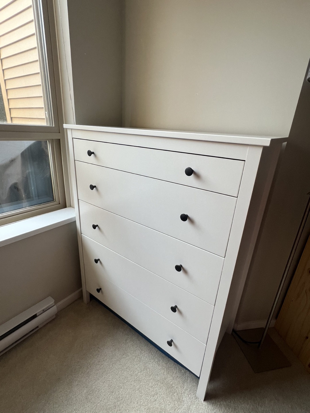 White 5-drawer Chest