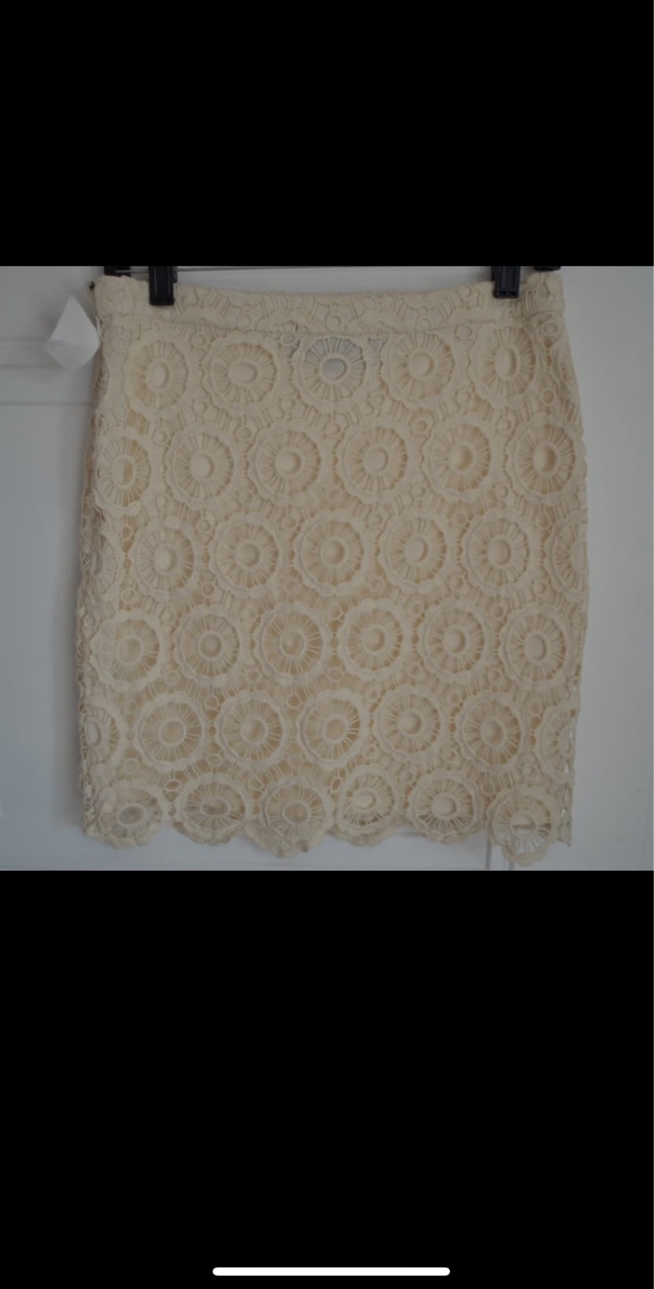 Ivory Crochet Skirt. NEW