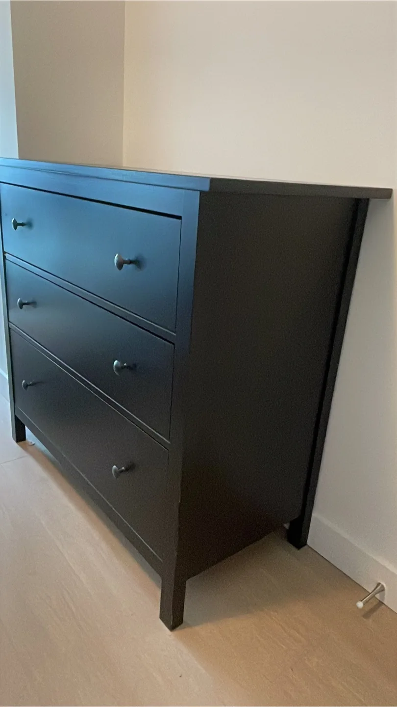 Black Three Drawer Dresser thumbnail