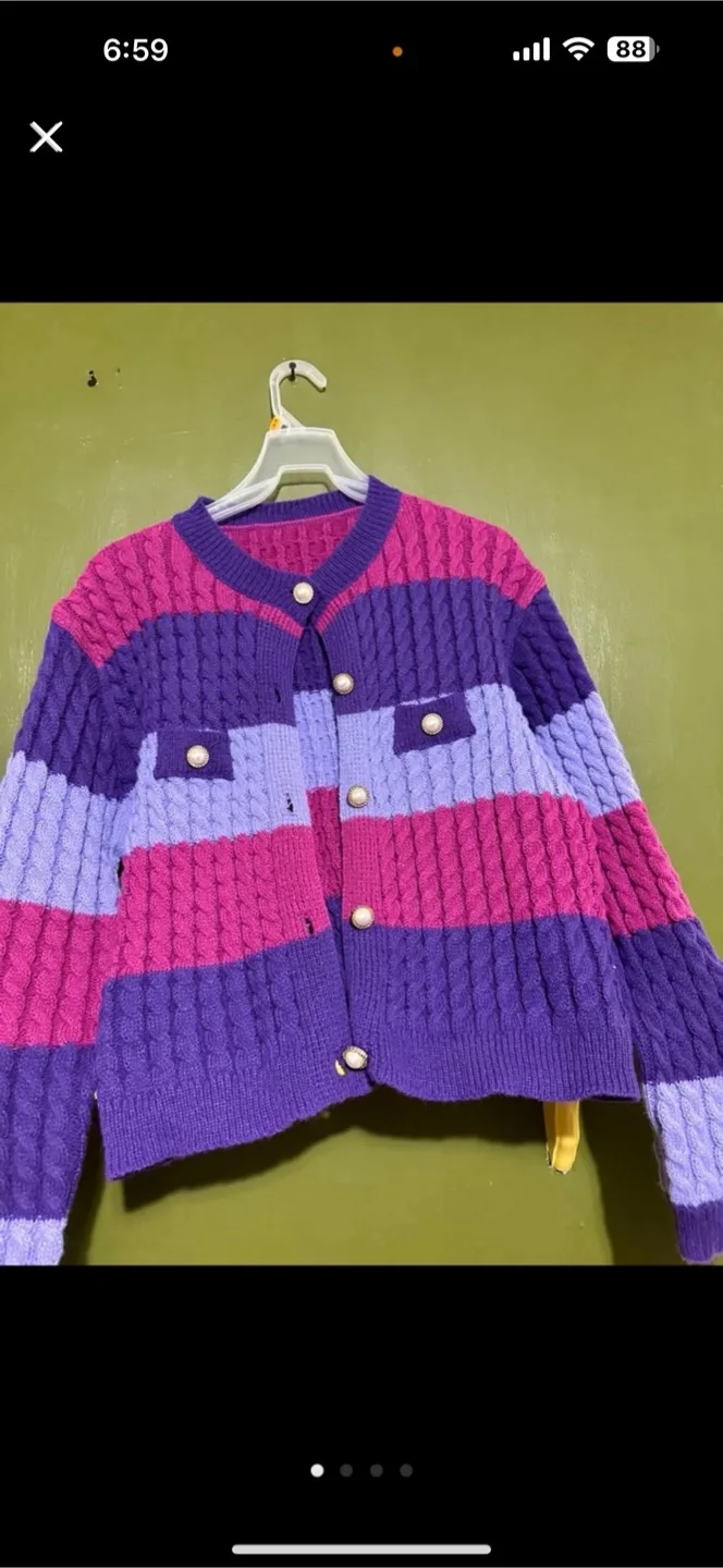 Striped Cardigan Sweater thumbnail