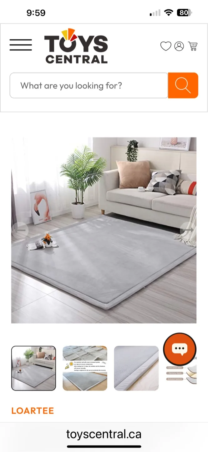 Grey Nursery Rug thumbnail