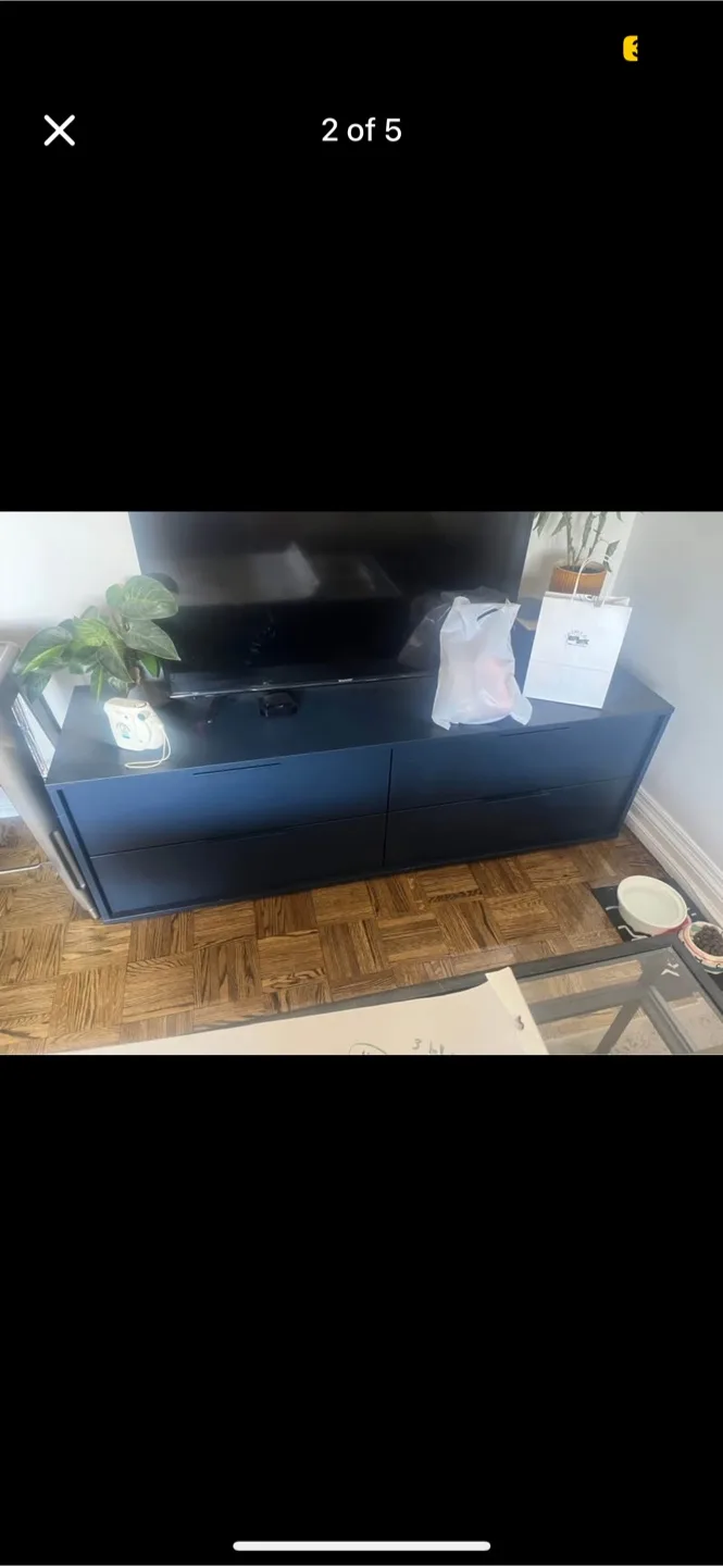 Navy Blue Bench/Dresser/TV Stand thumbnail