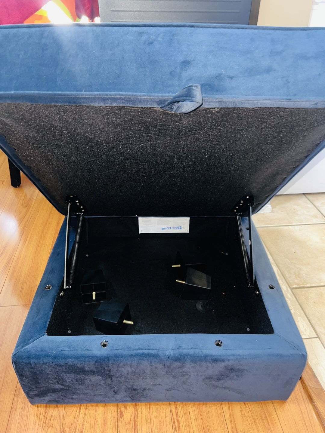 Blue Storage Ottoman - photo 2