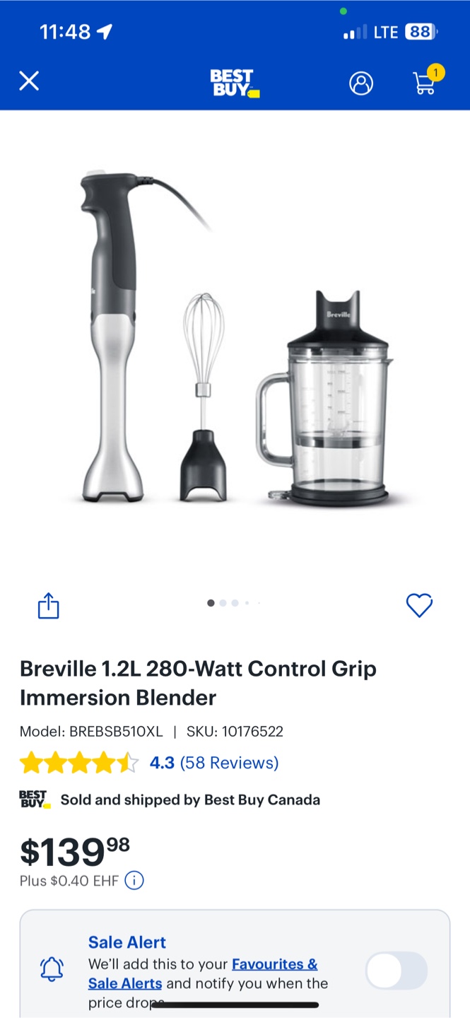 Breville Control Grip Immersion Blender