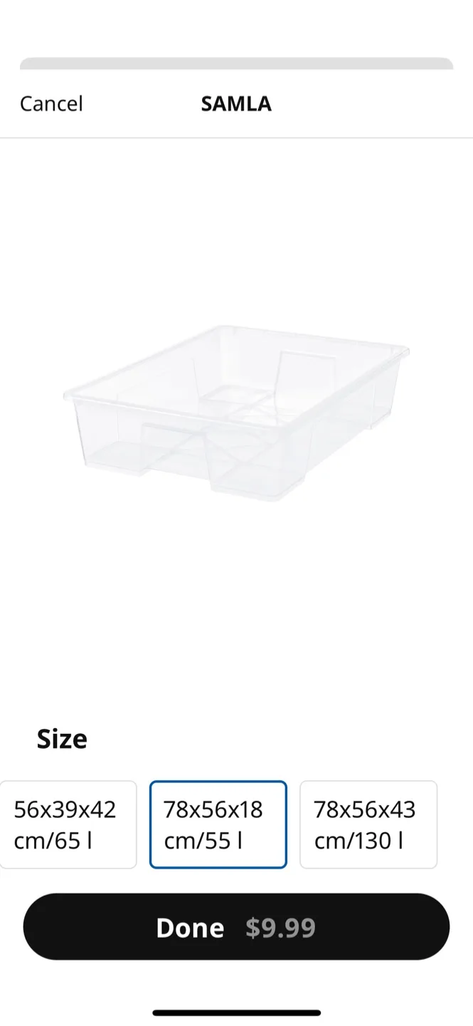 Clear Plastic Storage Bin thumbnail