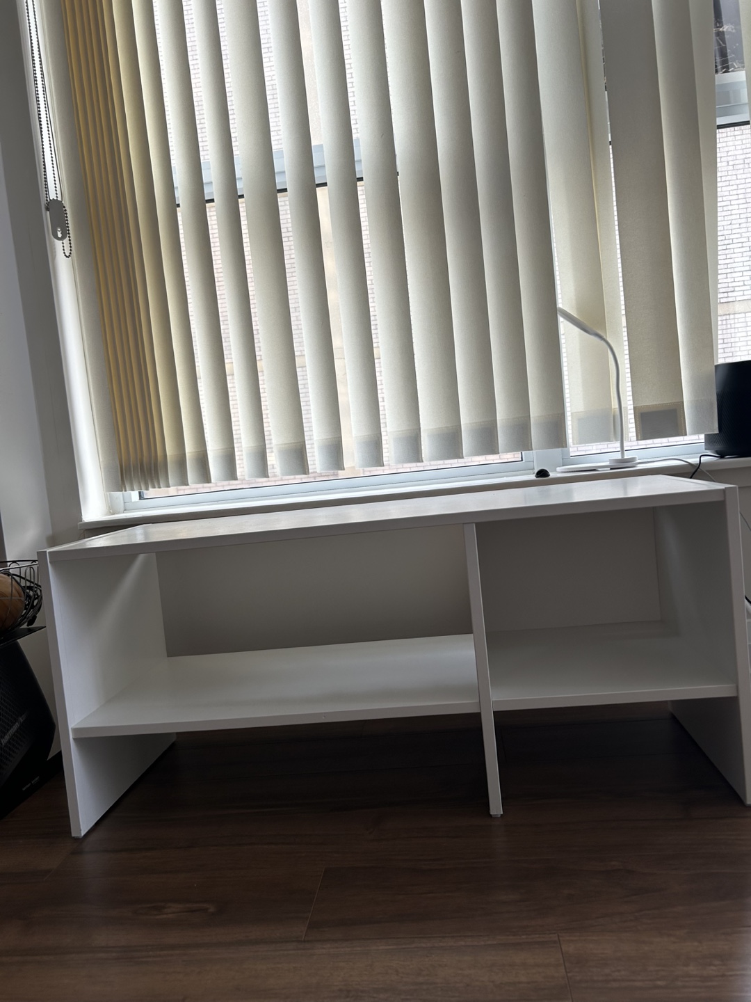 White Office Desk with Shelving