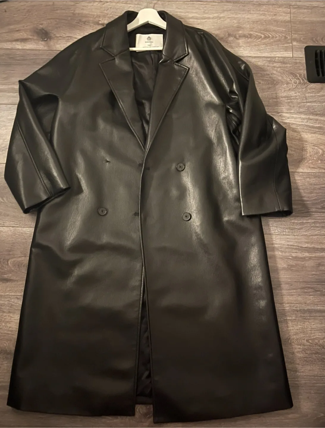 Aritzia Faux Leather Slouch Coat thumbnail