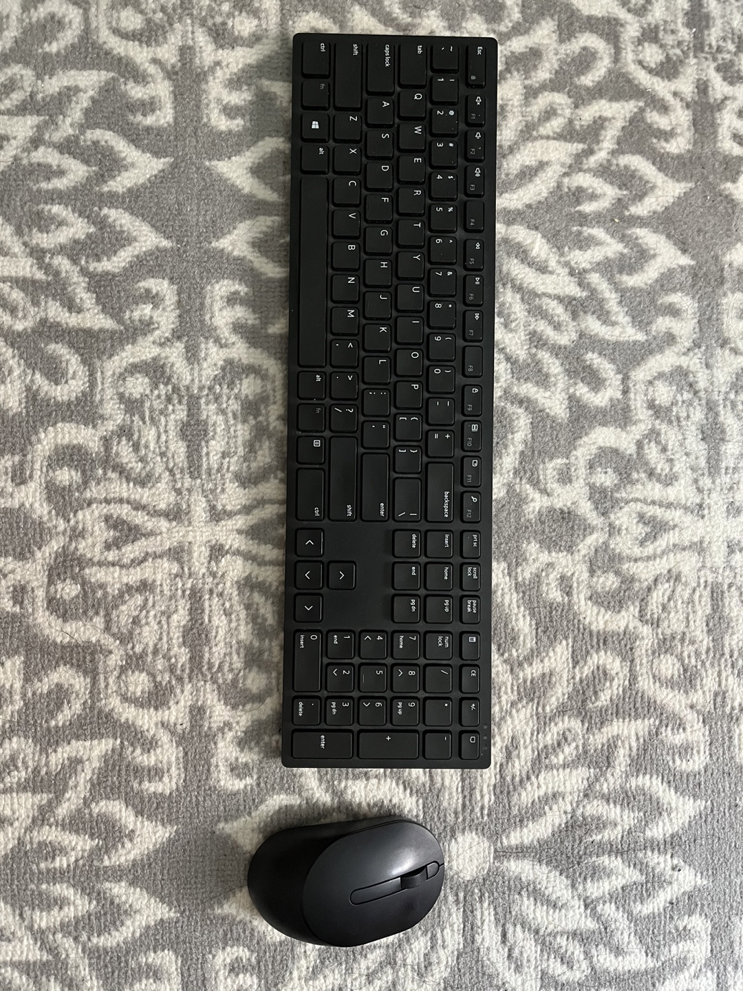 Black Wireless Keyboard and Mouse Set