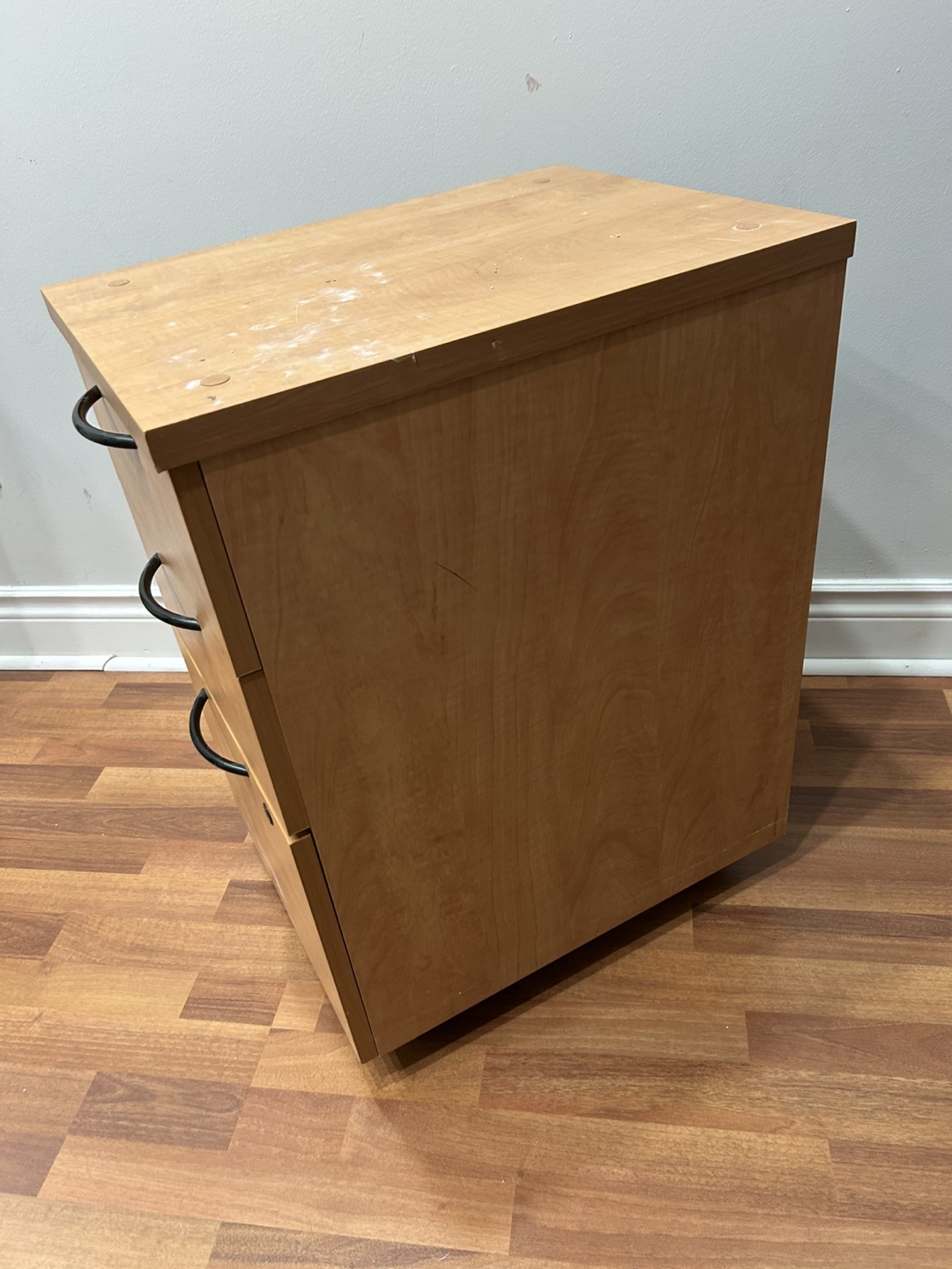 3-Drawer Wooden Filing Cabinet - photo 2