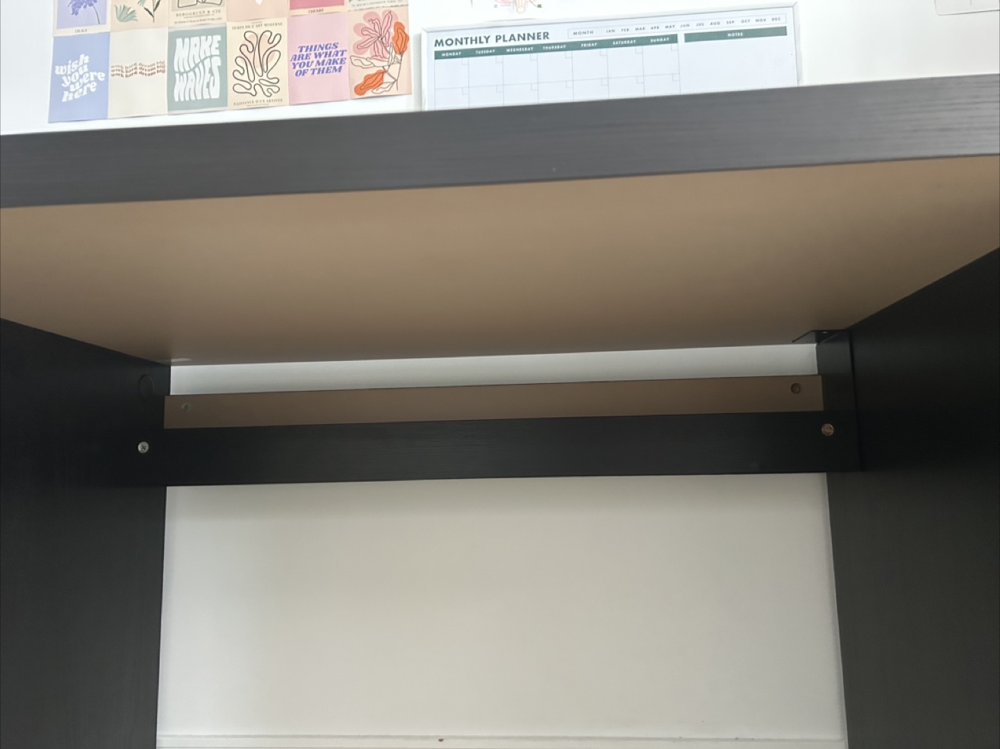 Dark brown desk with drawers - photo 3