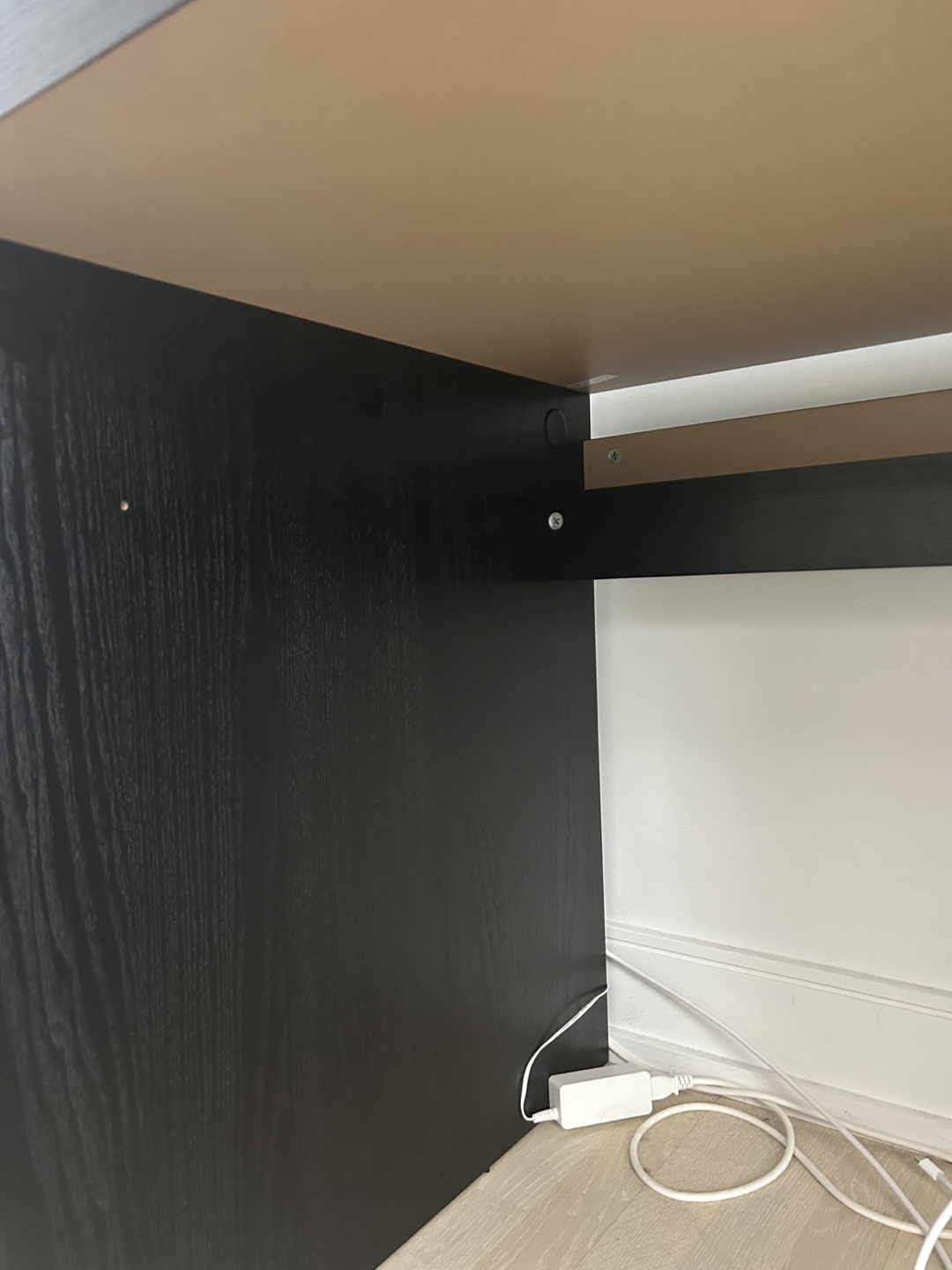 Dark brown desk with drawers - photo 2