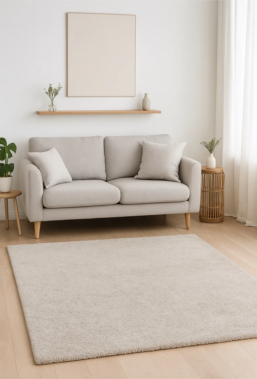 IKEA Alhede Grey Area Rug thumbnail