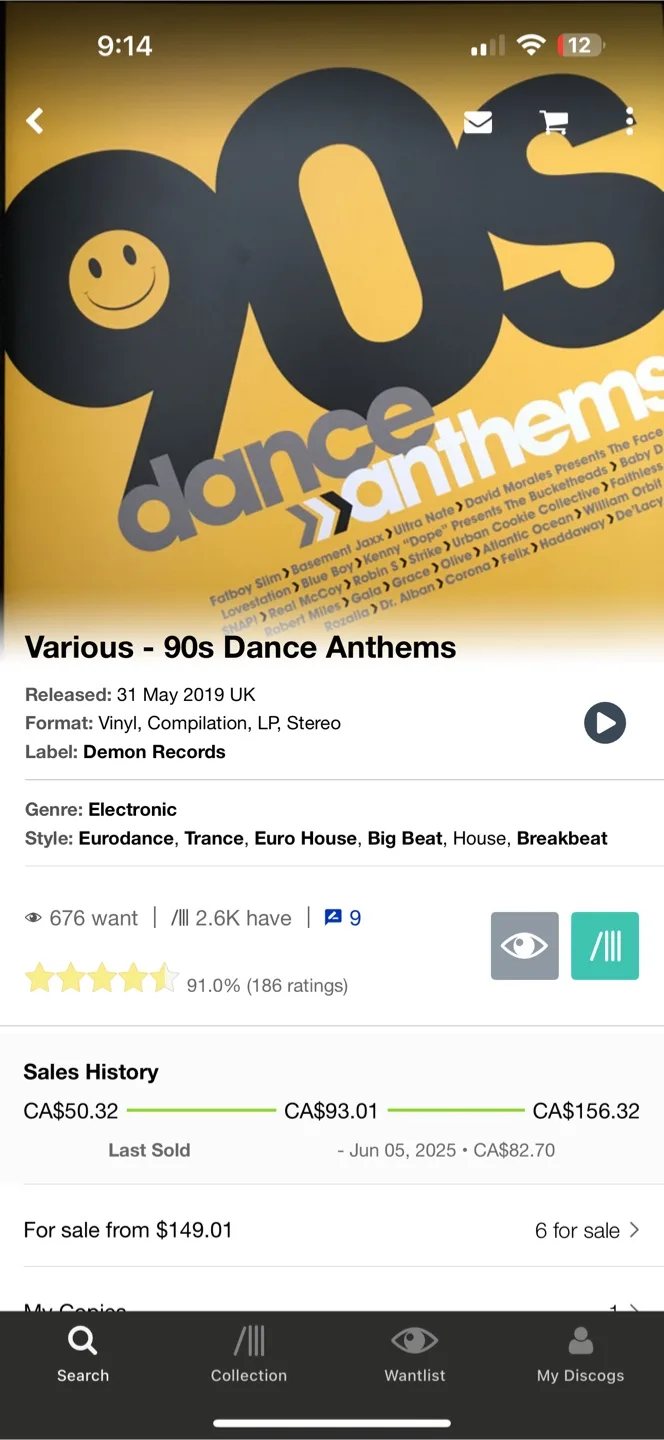 90s Dance Anthems 2 vinyl records. Brand new and sealed image indicator(5)