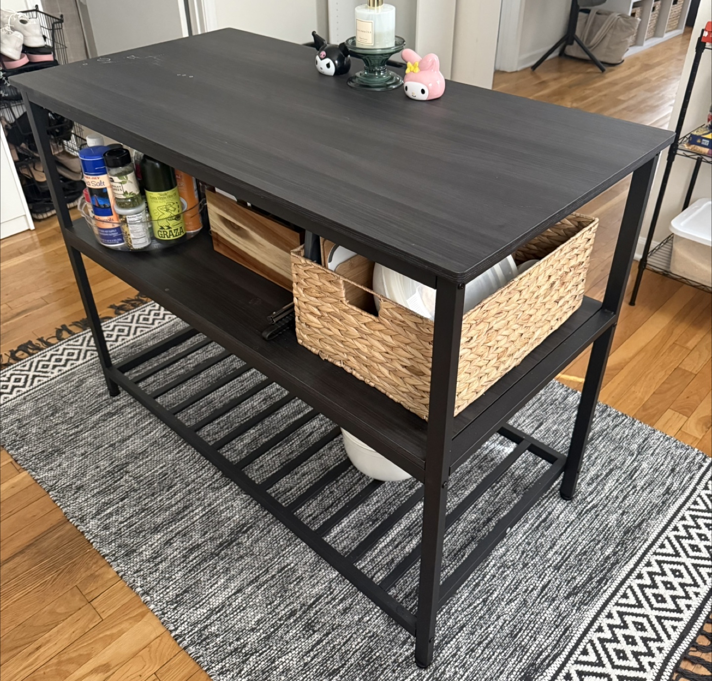 Black Kitchen Island