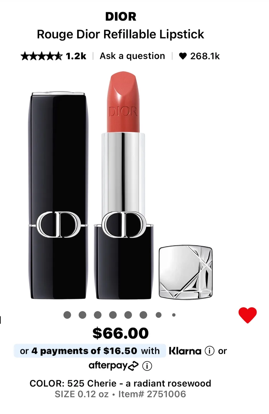Christian Dior Rouge Dior Lipstick - Velvet Red image indicator(10)