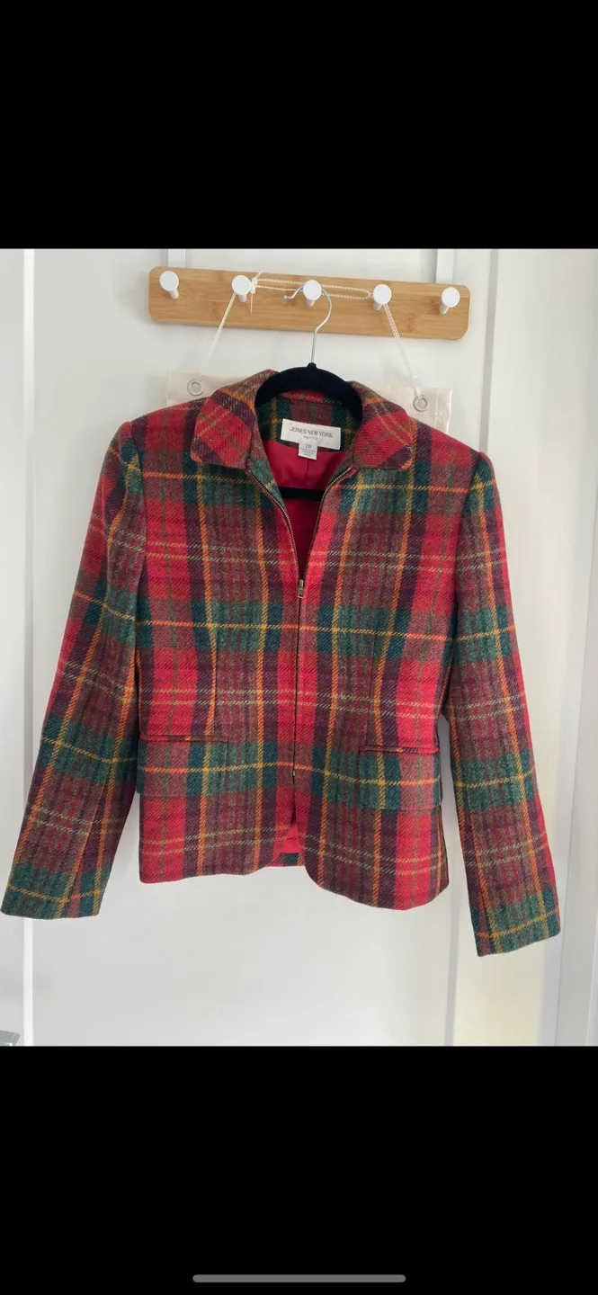 Jones New York Plaid Blazer