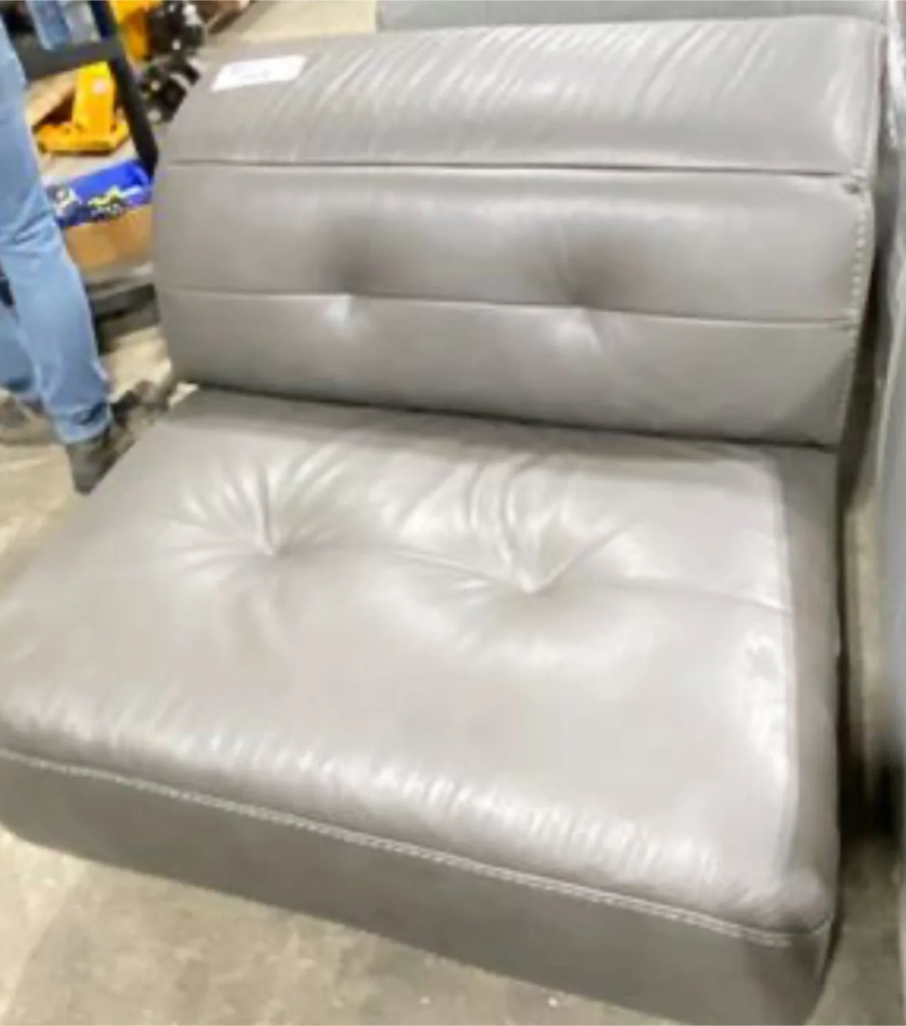 Grey Leather Armchair thumbnail