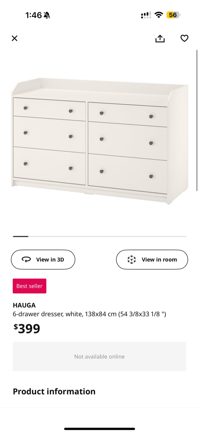 IKEA HAUGA 6-drawer dresser - photo 4