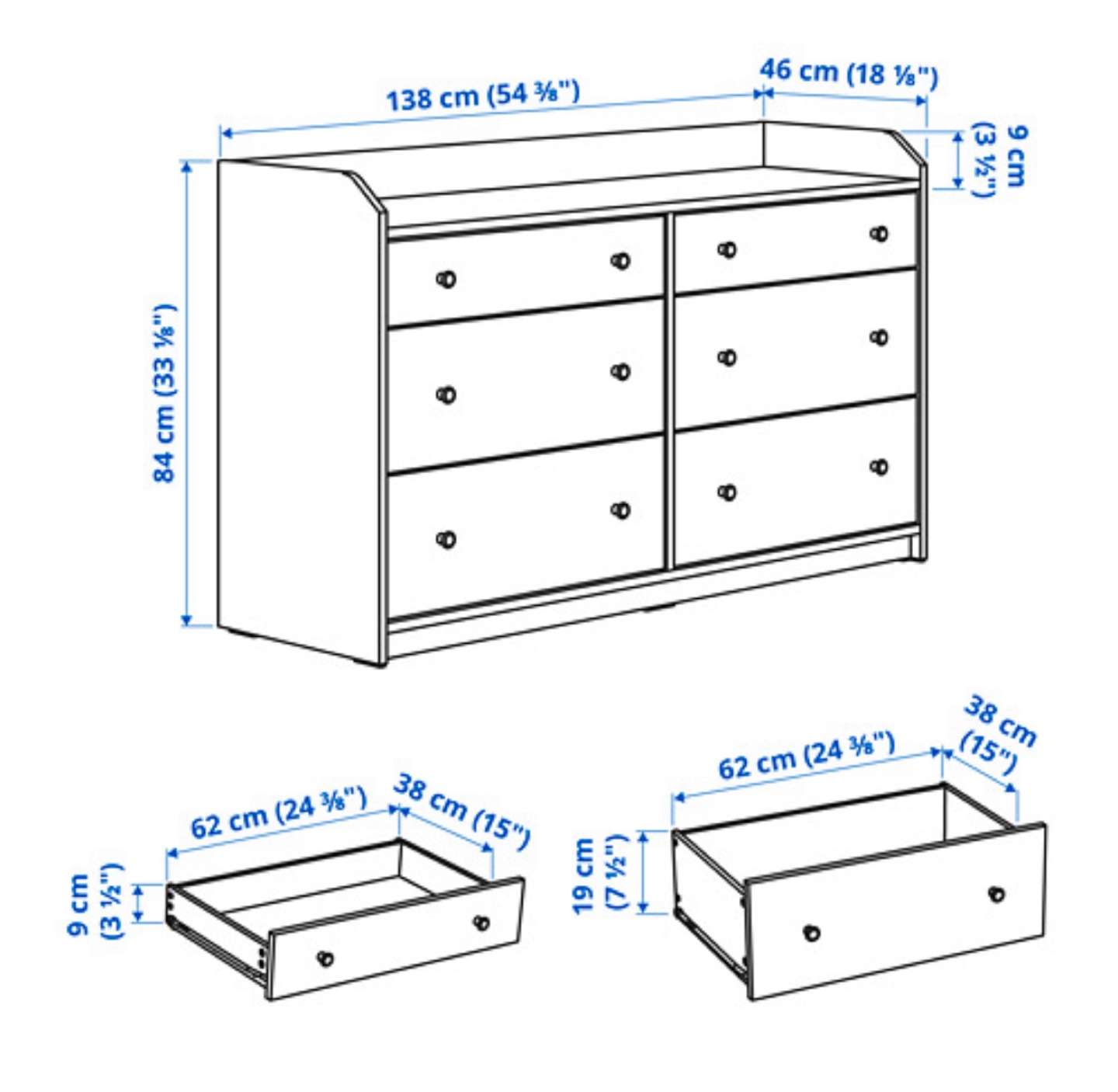 IKEA HAUGA 6-drawer dresser - photo 3