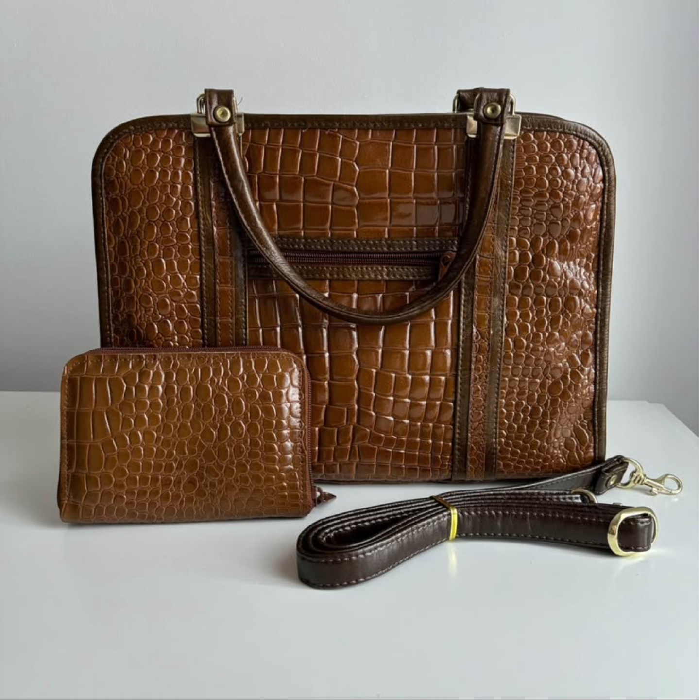 Vintage Brown Bag & Wallet