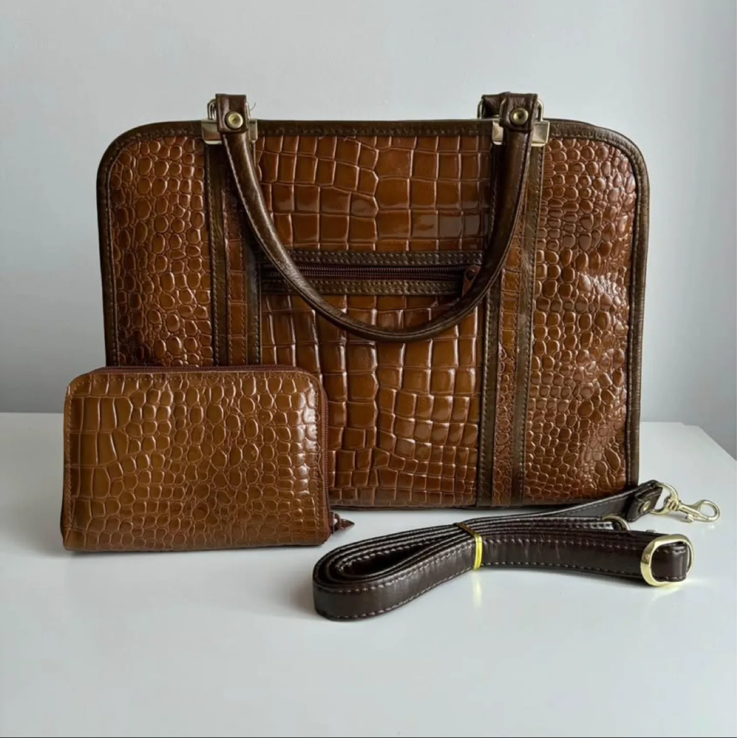 Vintage Brown Bag & Wallet thumbnail