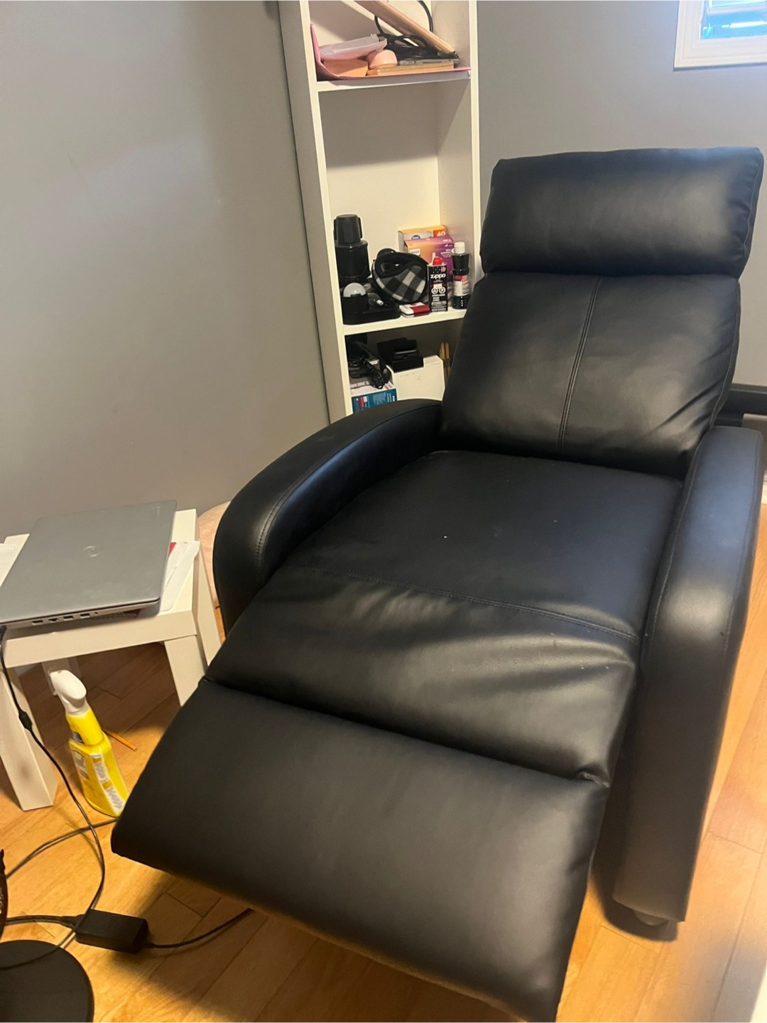 Black Leather Recliner Chair💚 - photo 2