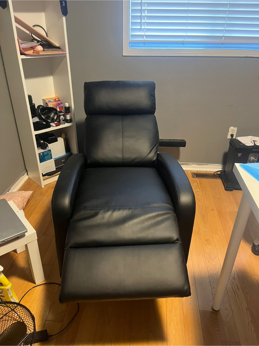 Black Leather Recliner Chair💚 - photo 4