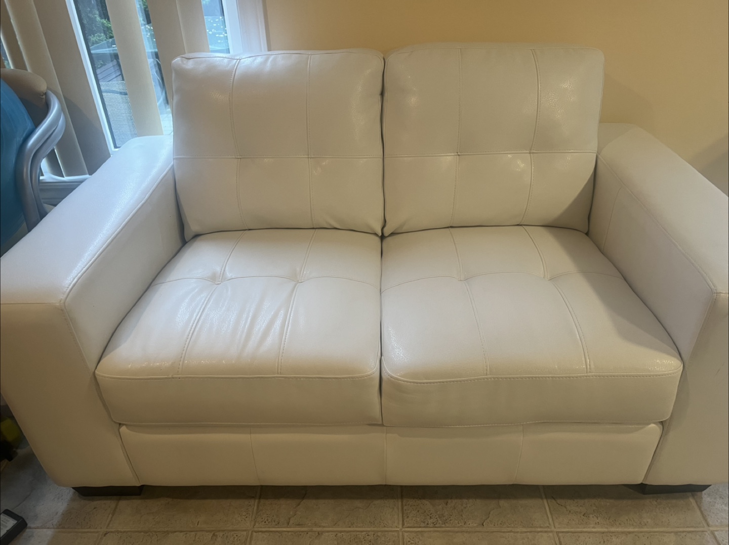 White Loveseat Couch - photo 3