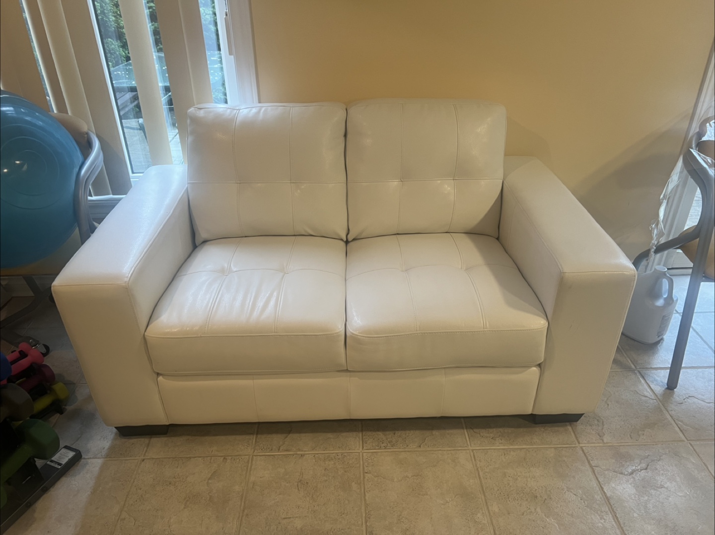 White Loveseat Couch
