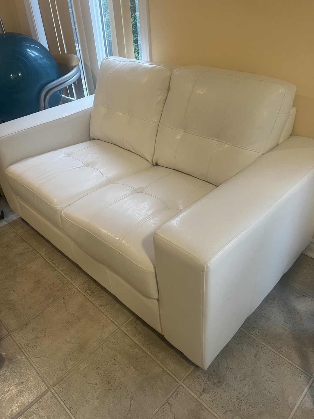 White Loveseat Couch - photo 2