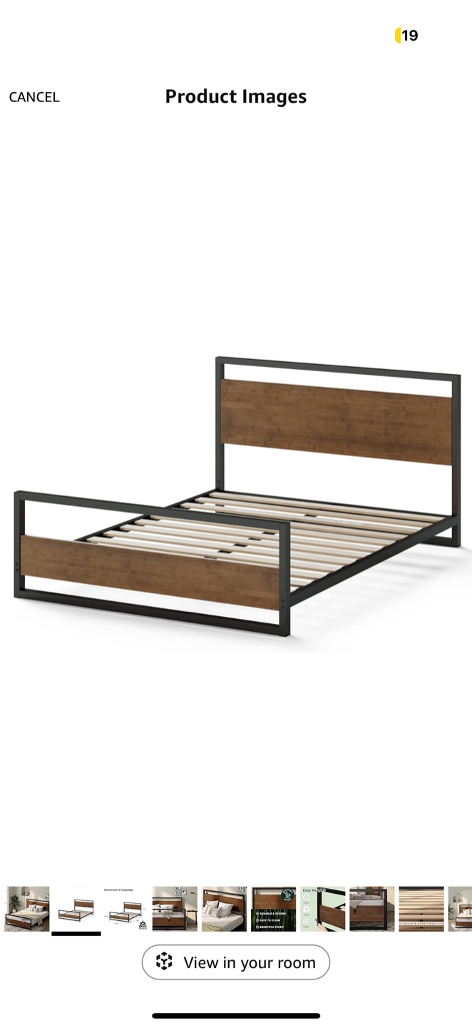 Queen-Sized Bed Frame with Headboard - photo 2