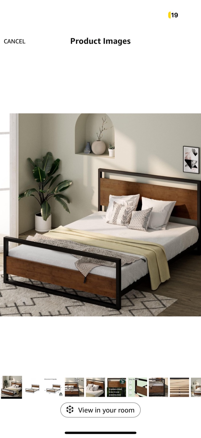 Queen-Sized Bed Frame with Headboard