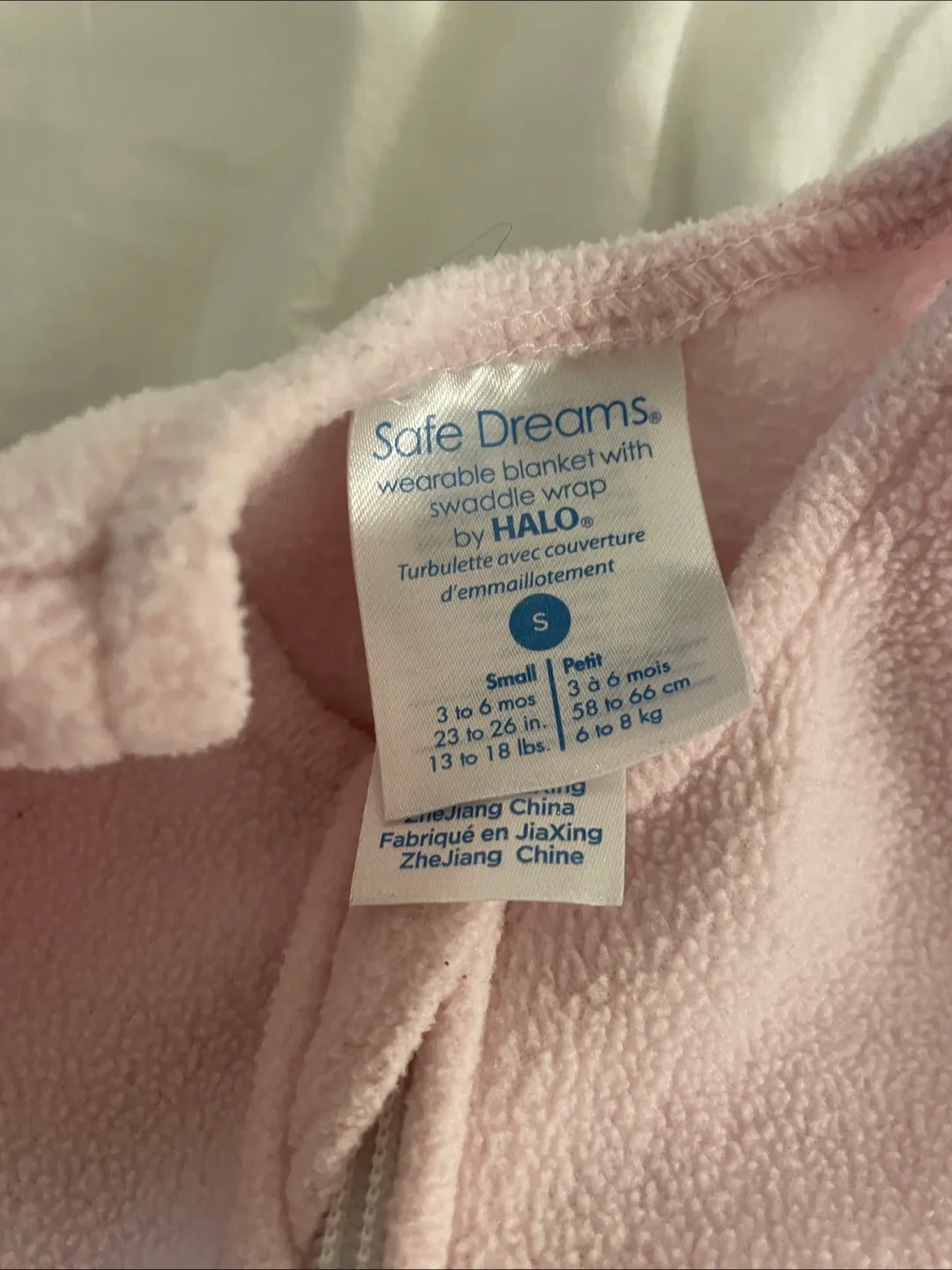 Pink Halo sleep sack small (S) size (3-6 months) image indicator(2)