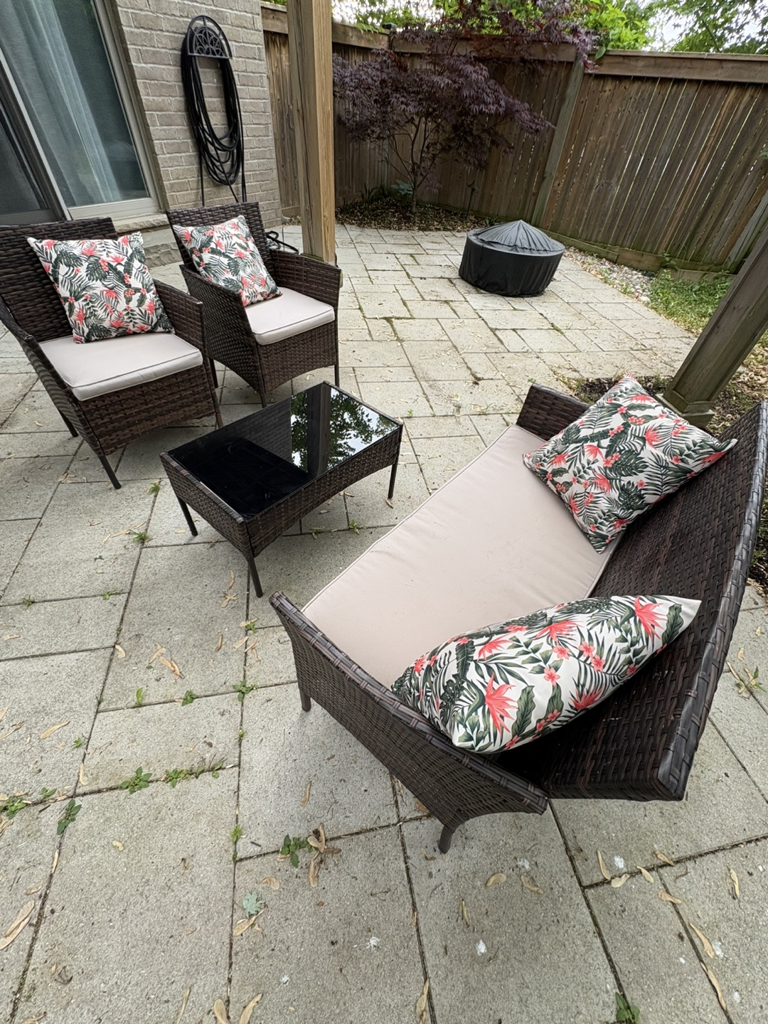 Patio Conversation Set – 1 year old New Condition - photo 4