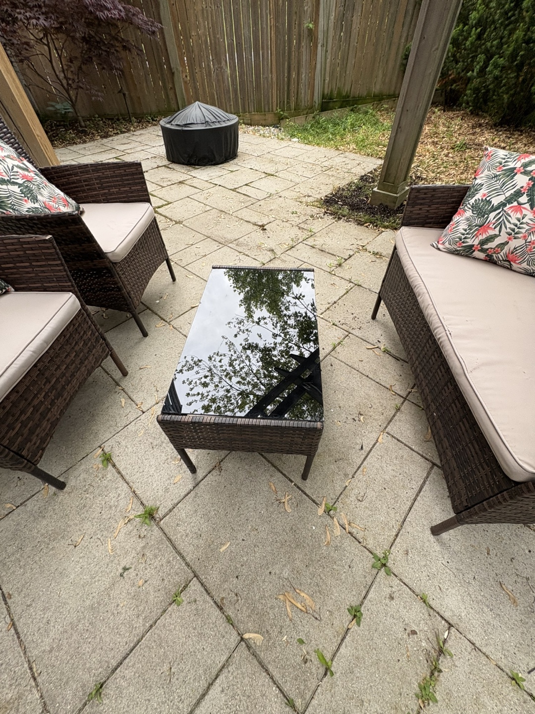 Patio Conversation Set – 1 year old New Condition - photo 2