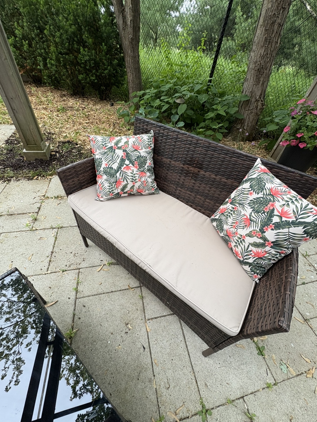 Patio Conversation Set – 1 year old New Condition - photo 5