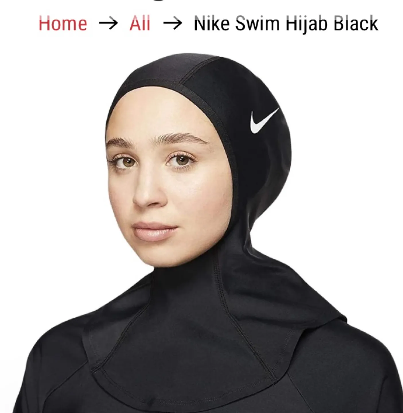 Nike Swim Hijab - Black thumbnail