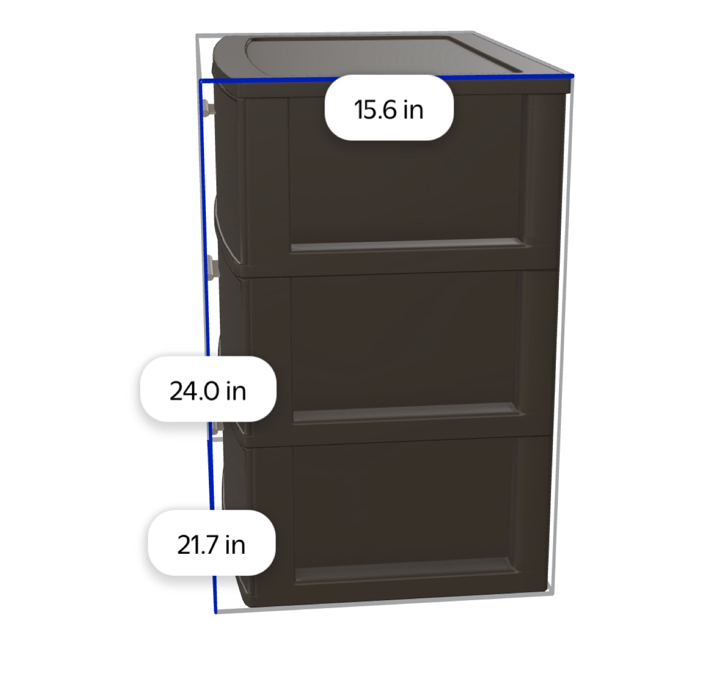 Three Drawer Storage Unit - photo 3