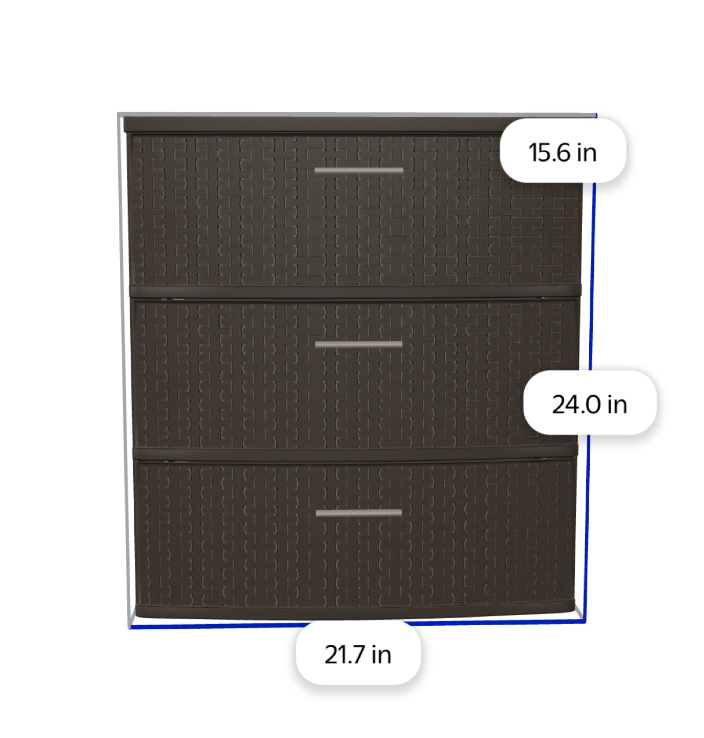 Three Drawer Storage Unit