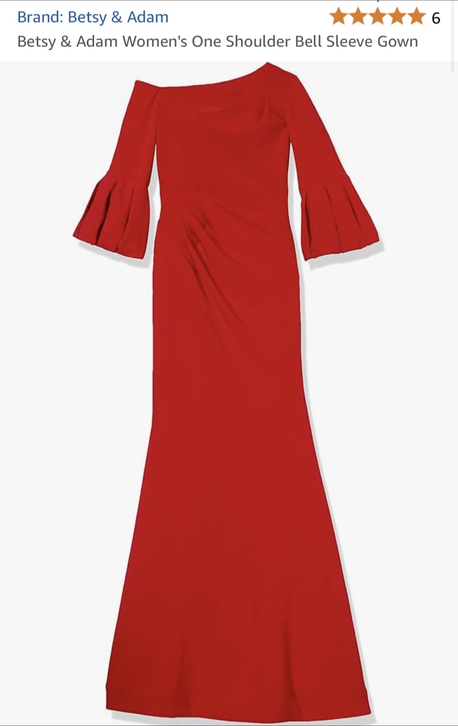 New Red Gown with Bell Sleeves size 6 - photo 3