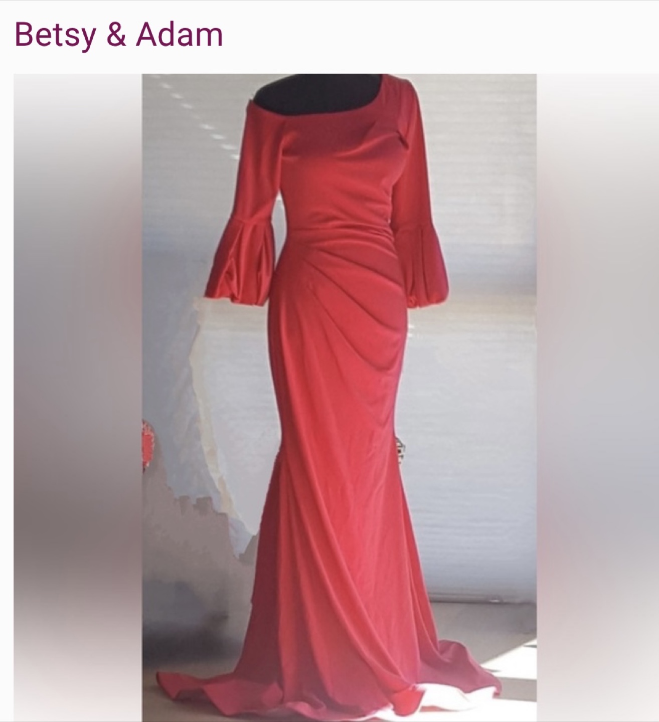 New Red Gown with Bell Sleeves size 6