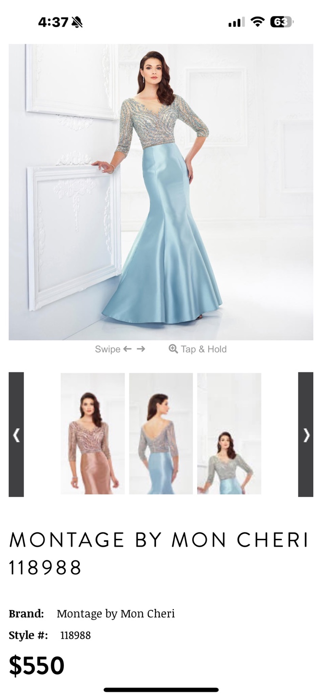 New modest gown Montage by Mon Cheri Evening Gown size 8 - photo 2