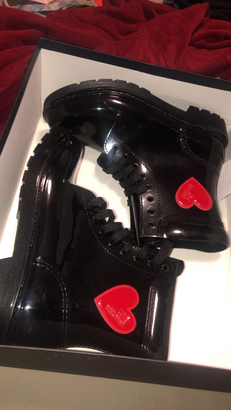 Love Moschino Women’s Combat Rain Boots