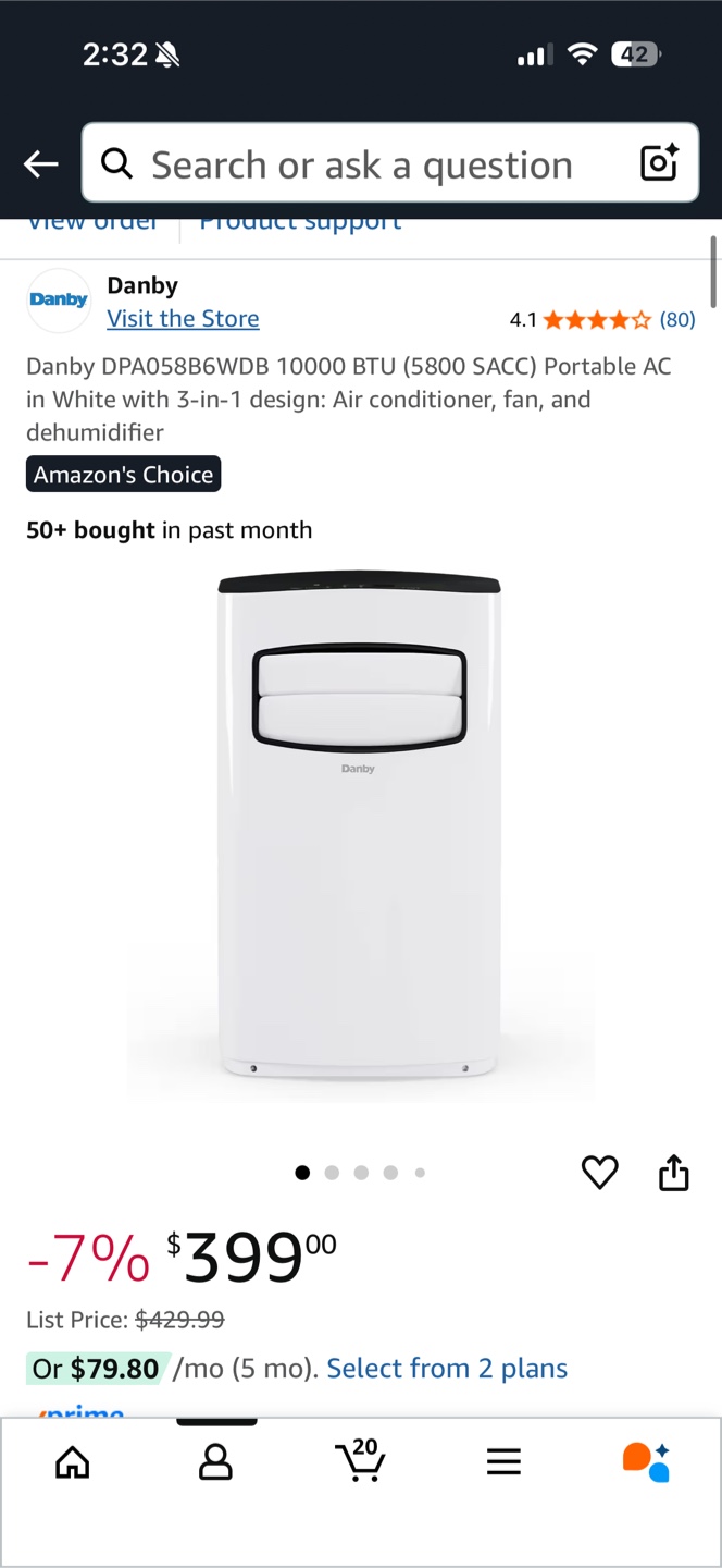 Danby Portable Air Conditioner 10,000 BTU - photo 2