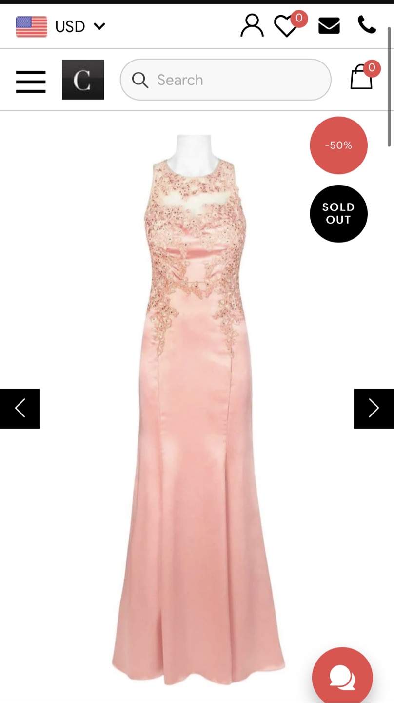 Decode 1.8 Pink Formal Dress size  8