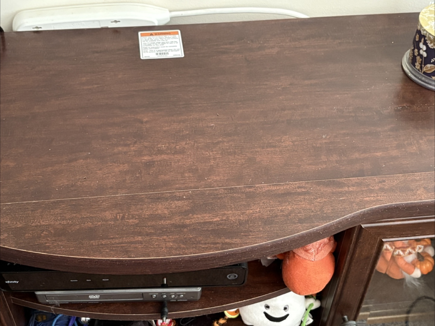 Wooden TV Stand with Cabinet Doors - photo 2