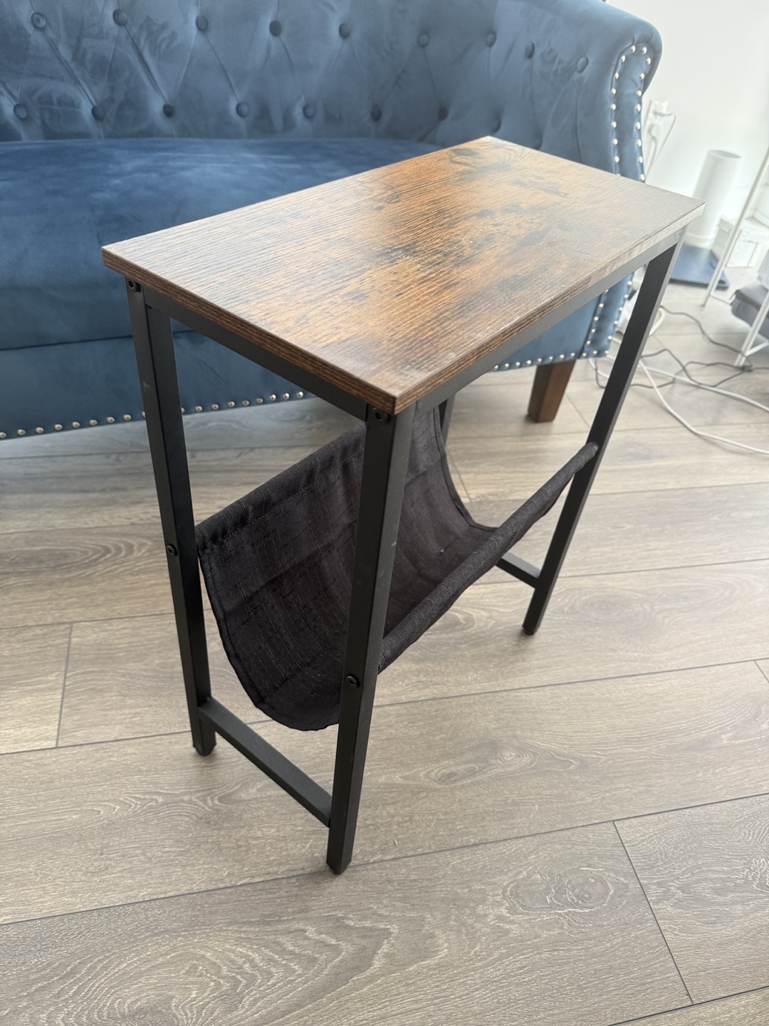 Side Table with Magazine Rack