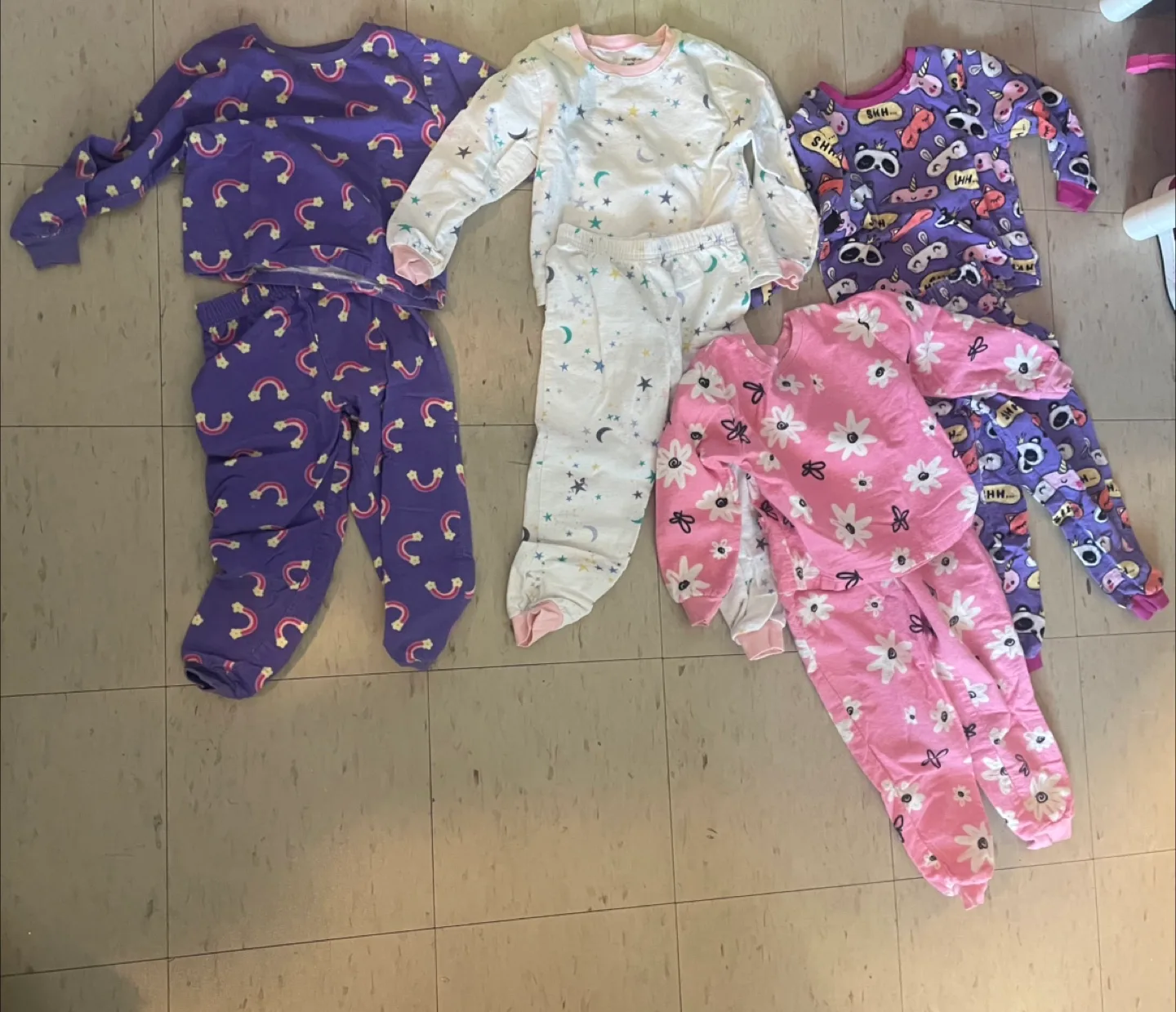4 set of Cozy Pajama for girls thumbnail